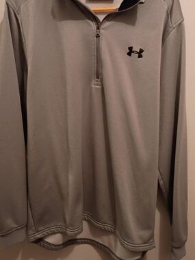 LG Black and Gray Fleece-Lined Jacket with Yellow Accent